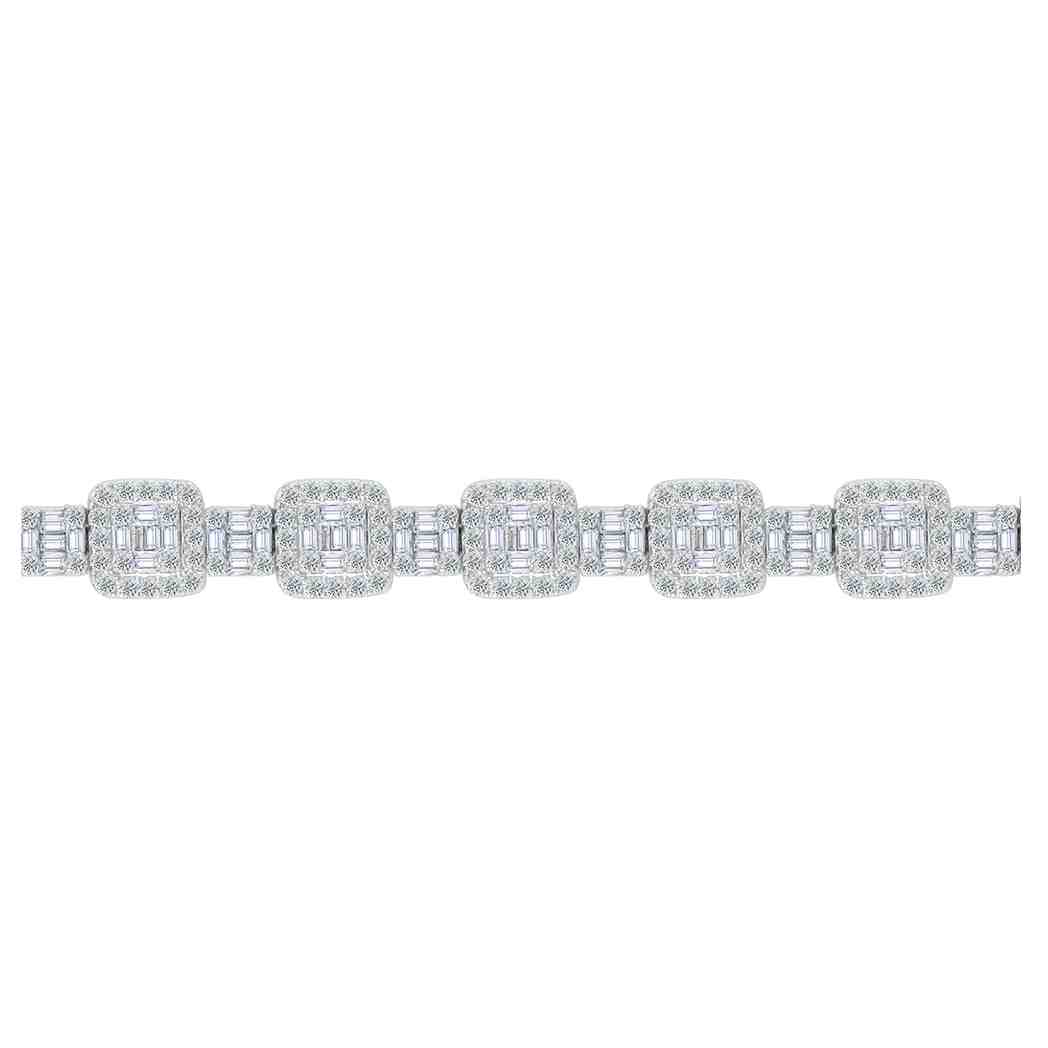 Charm Diamond Baguette Brecelet BR93408AL7